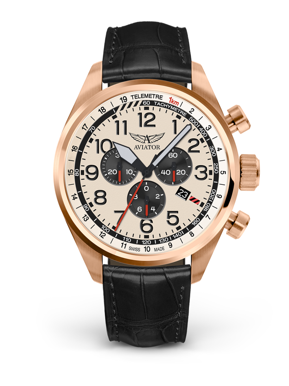 Чаcы кварцевые AVIATOR AIRACOBRA P45 CHRONO V.2.25.2.173.4 мужские