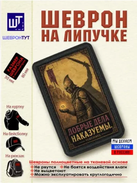 Шеврон на липучке "Morrowind. Добрые дела наказуемы" dtf