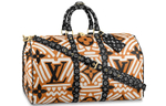 LOUIS VUITTON Crafty Keepall Bandouliere 45 Caramel/Cream