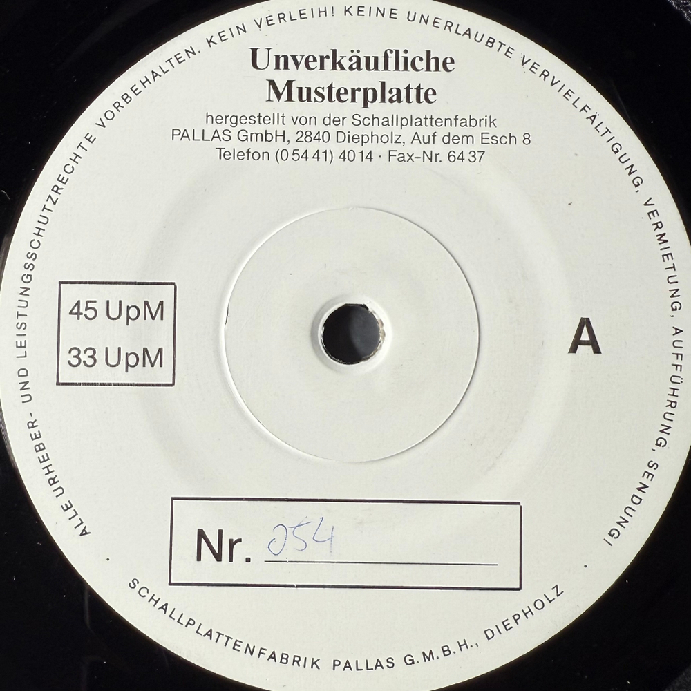 Master ‎– On The Seventh Day God Created... Master (Германия 1991г.) Test pressing