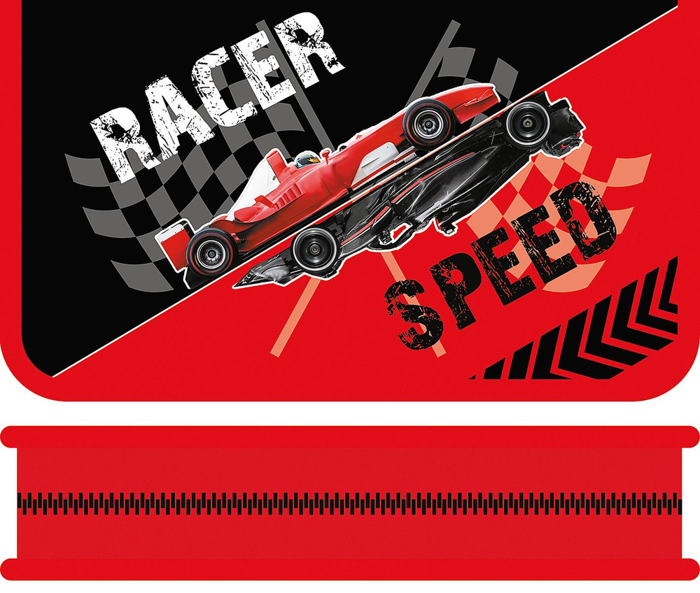 Пенал односекционный большой с откидной планкой 190/115 "Racer" (Пчёлка)