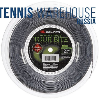 Теннисные струны Solinco Tour Bite Diamond Rough (200 m) - серый