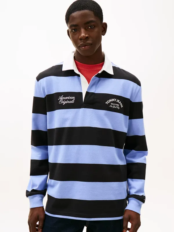 Поло мужское TOMMY JEANS TJM RLX STRIPE GRAPH