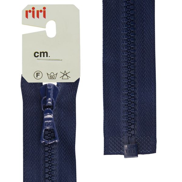 Молния трактор RIRI Т6 (6 мм) 1 зам., разъем., 70 см, цв.2626, кобальт синий, 1 шт