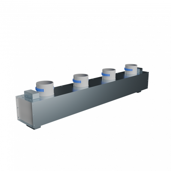Flexag RA-1-1000-30-W щелевой диффузор с КСД под натяжной потолок, белый