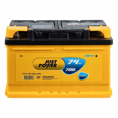 Аккумулятор JUST POWER LB 74 А/ч обратный R+ 278x175x175 LB3 EN 700 А JPSLB3740