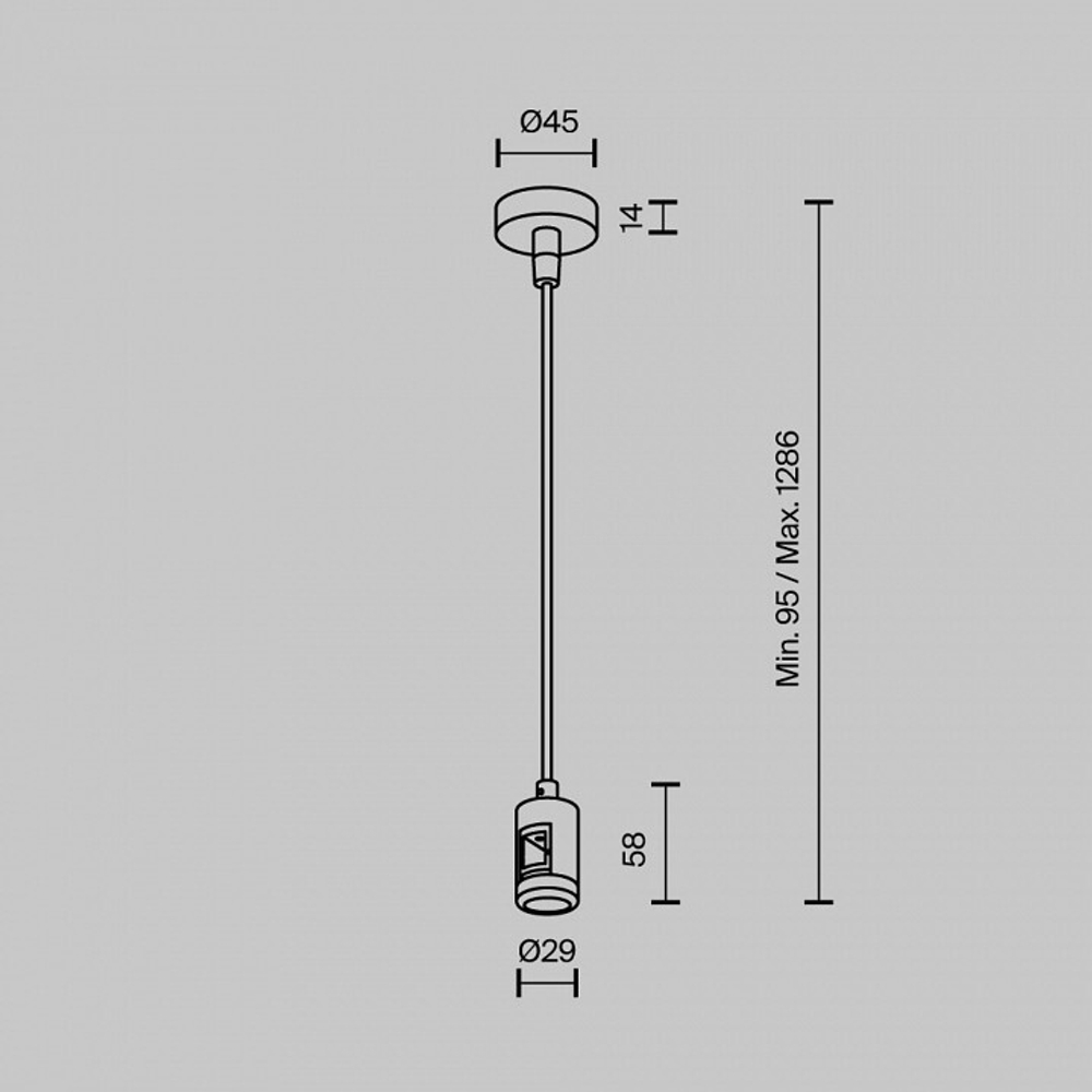 Подвес для трека Maytoni Accessories for tracks Flarity TRA157SW-B1-B