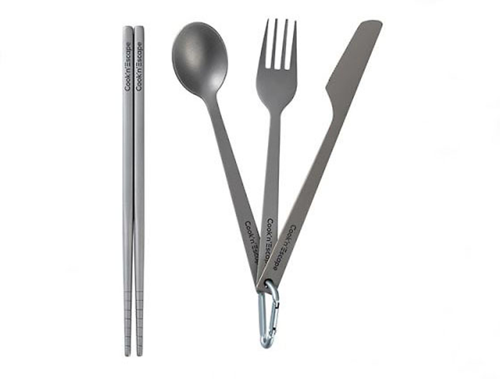Титановый набор стол. приборов Cook'n'Escape CA2006 4-Piece Titanium Cutlery Set