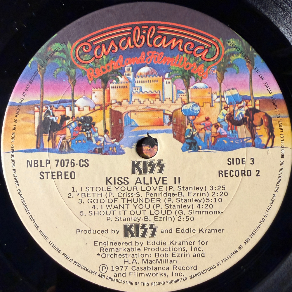 Kiss ‎– Alive II 2LP (Канада 1977г.)
