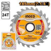 Диск пильный по дереву TCT 185х20 мм 24Т INGCO TSB118511 INDUSTRIAL