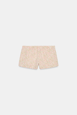 ZARA ШОРТЫ С ЦВЕТОЧНЫМ ПРИНТОМ, РОЗОВЫЙ