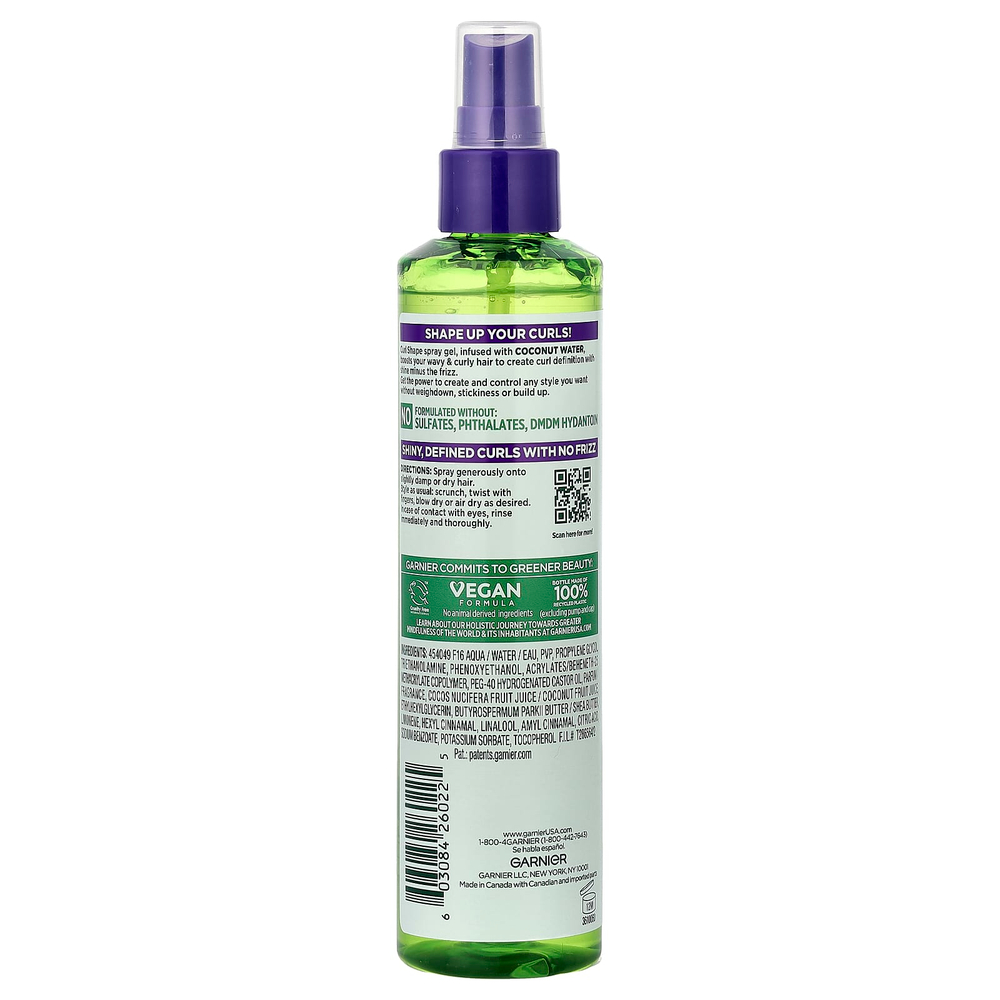 Garnier, Fructis, Curl Shape, спрей-гель для выделения локонов, 250 мл