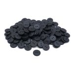 Пуговицы 2 прокола 28L=18 мм, пластик (Black (черный)), CR-K18M, 144 шт