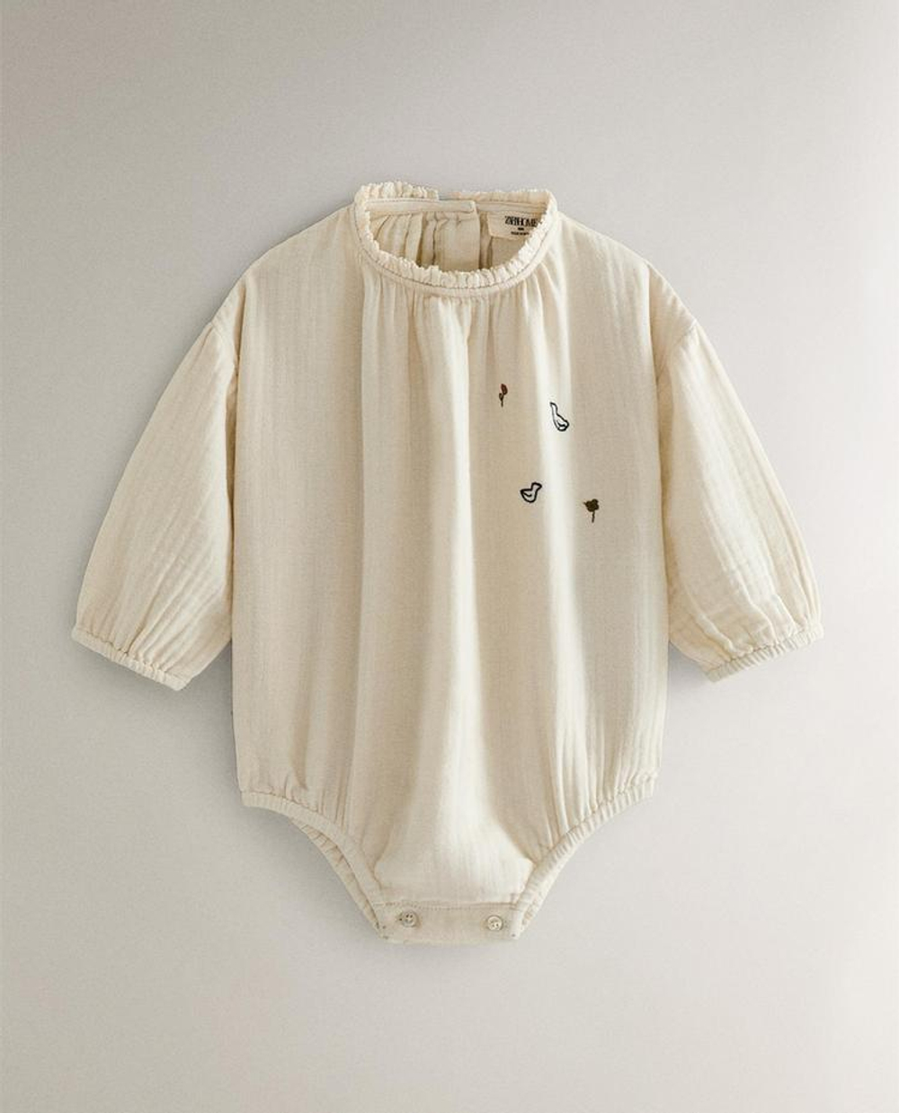 ZARA HOME ДЕТСКИЙ КОМБИНЕЗОН, КРЕМОВЫЙ