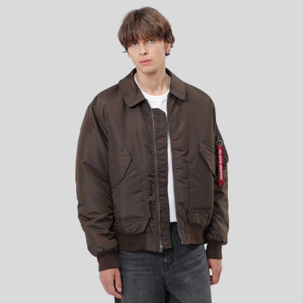 Куртка Alpha Industries CWU 45/P Relaxed Fit Flight Jacket Oxford Hickory (Коричневый)