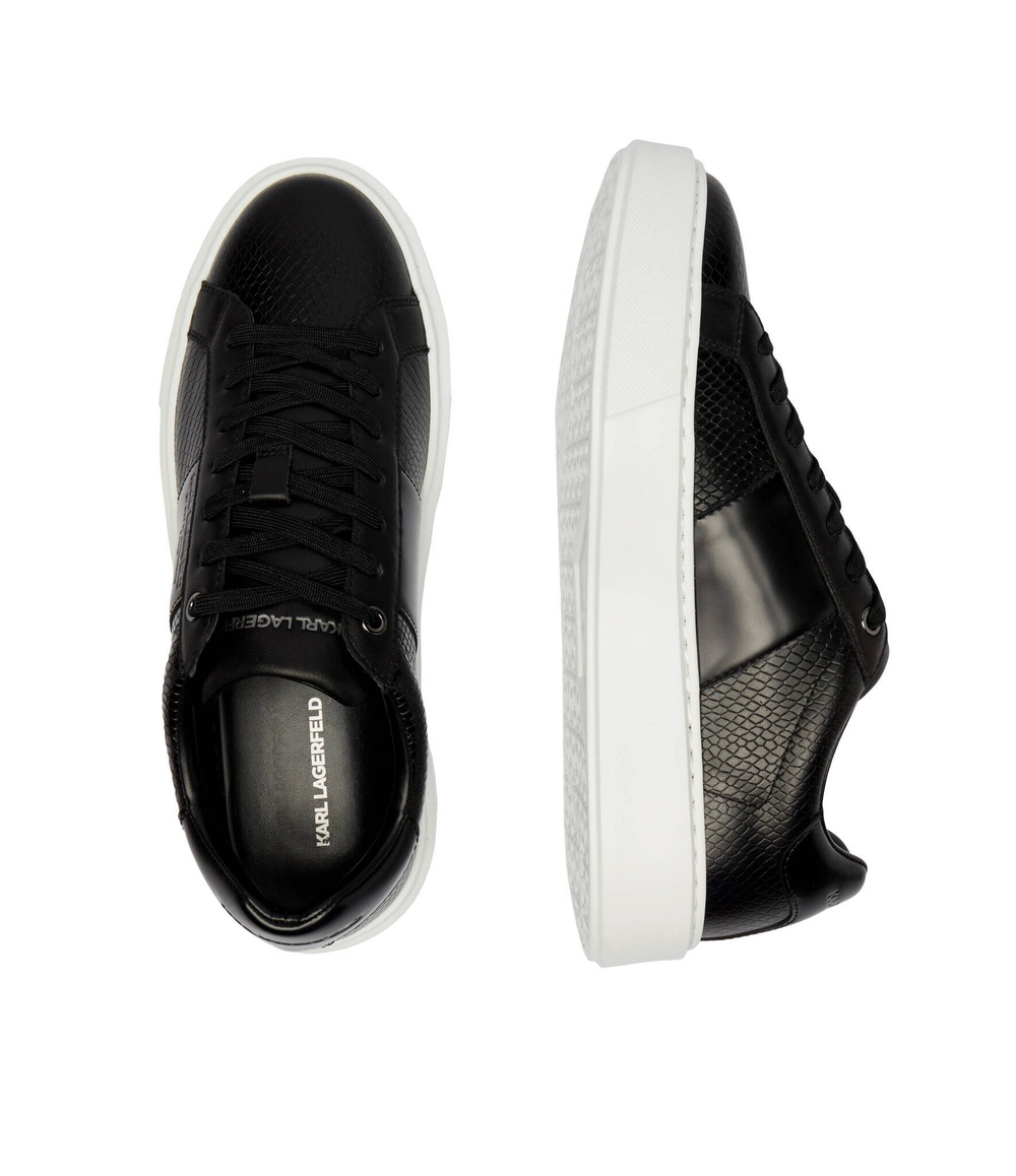 Кожаные кроссовки Karl Lagerfeld - черный(KL52221P)