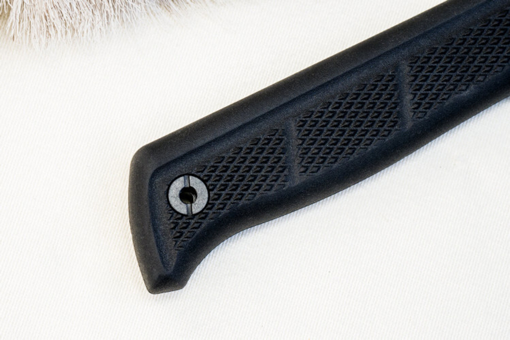 Нож Kizlyar Supreme Baikal M AUS-10Co (Cryo) SW BKH LS (StoneWash, Black Kraton Handle, Leather Sheath)