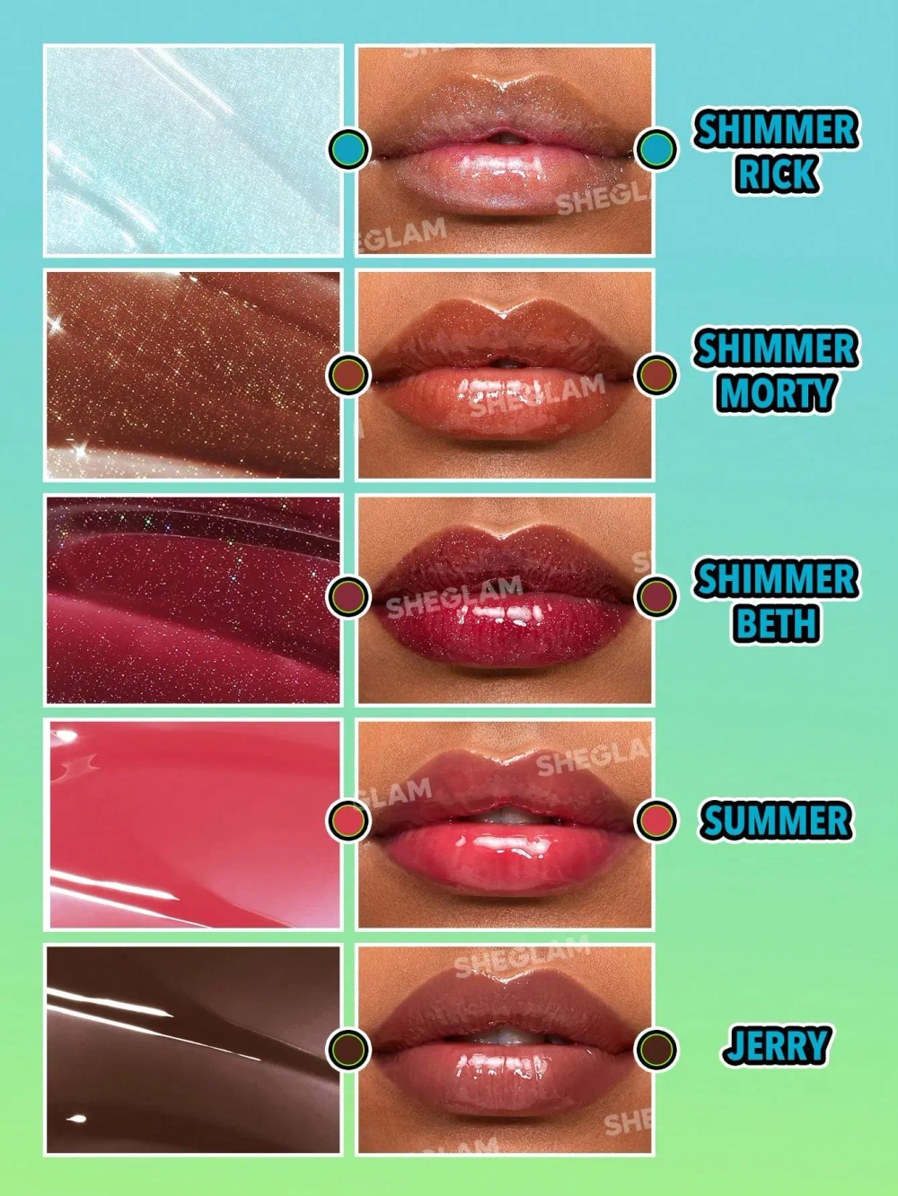 Rick and Morty x Sheglam Family Counseling Lip Gloss Set