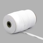 Косая бейка трикотажная 15 мм / 132±1 метра, (0511-0071), белый