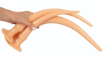 Набор из 3 телесных удлиненных анальных пробок Super Long Flexible Butt Plug Set (Цвет: телесный)
