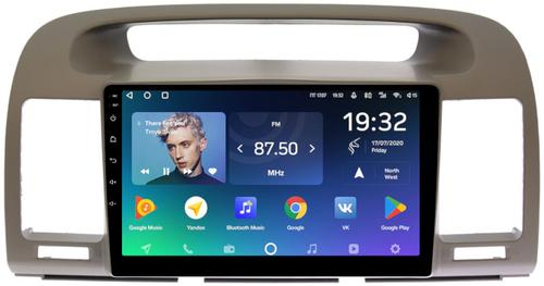 Магнитола для Toyota Camry 30 2001-2006 (рамка оливковая) - Teyes CC2 PLUS монитор 9" QLED, Android 10, Быстрая, SIM-слот