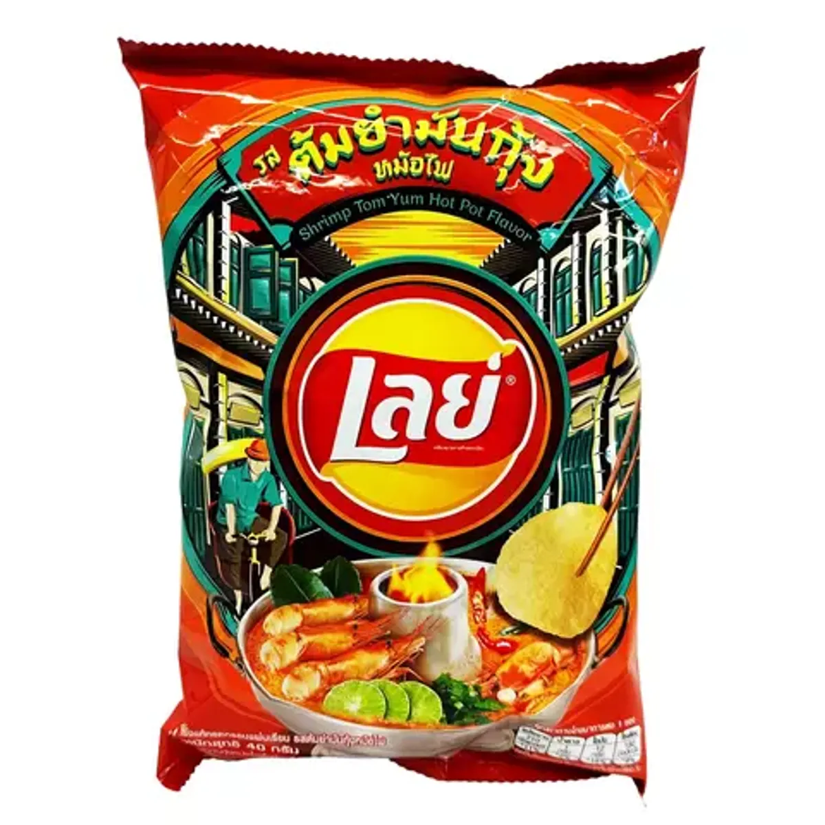 Чипсы Lay's со вкусом том яма с креветками