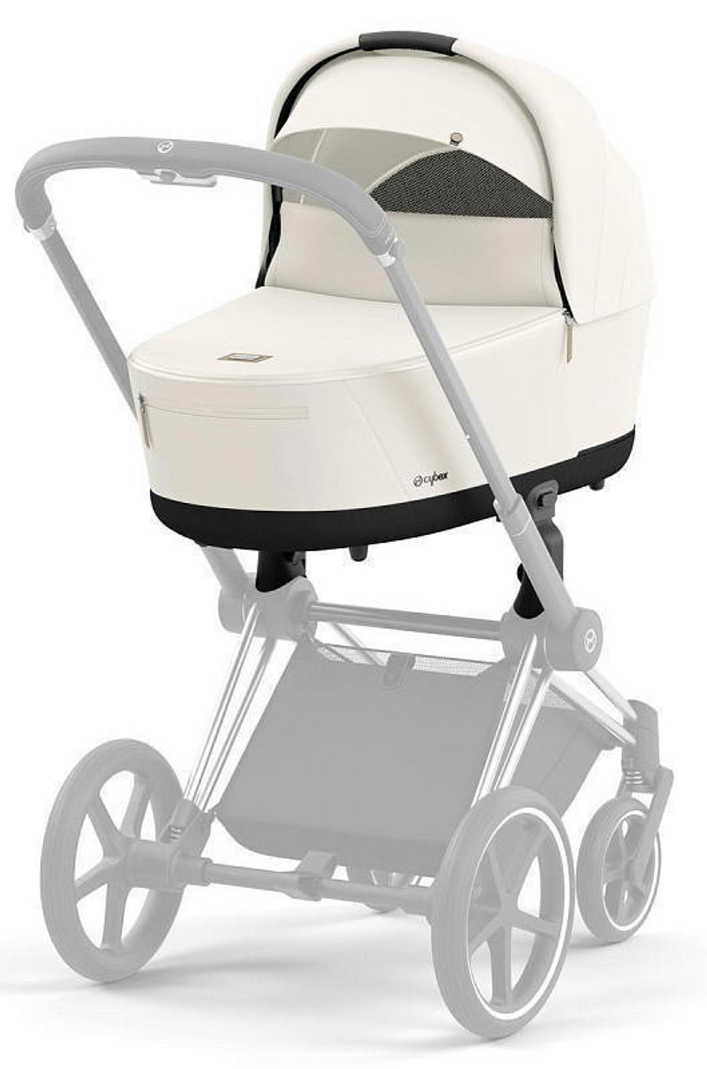 Коляска Cybex Priam IV Rosegold complete Aton B2 Bay Blue Base One 4 в 1 Off White