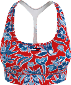 ТОП теннисный Tommy Hilfiger Mid Intensity Floral AOP Bra - разноцветный