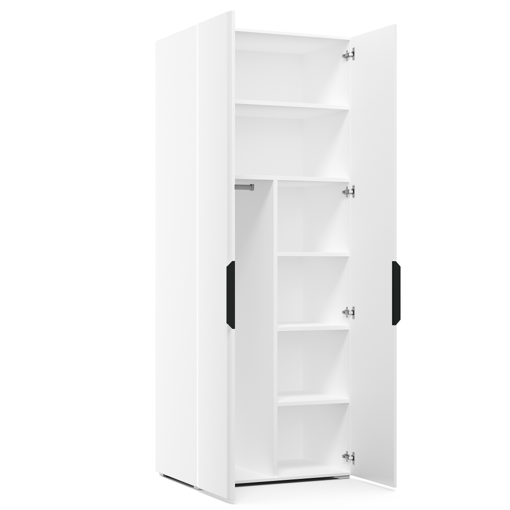 Turin_Шкаф 51.667-01 Арт. 51.667.0.04.04 Белый лёд ТГ Белый шёлк арт. 51.667.0.04.04
