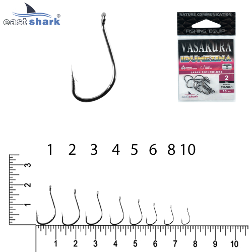 Крючки NEW EastShark Vasakura IDUMEZINA № 1 BL