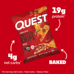 Quest Nutrition, протеиновые чипсы из тортильи, пицца, 8 пакетиков по 32 г (1,1 унции)