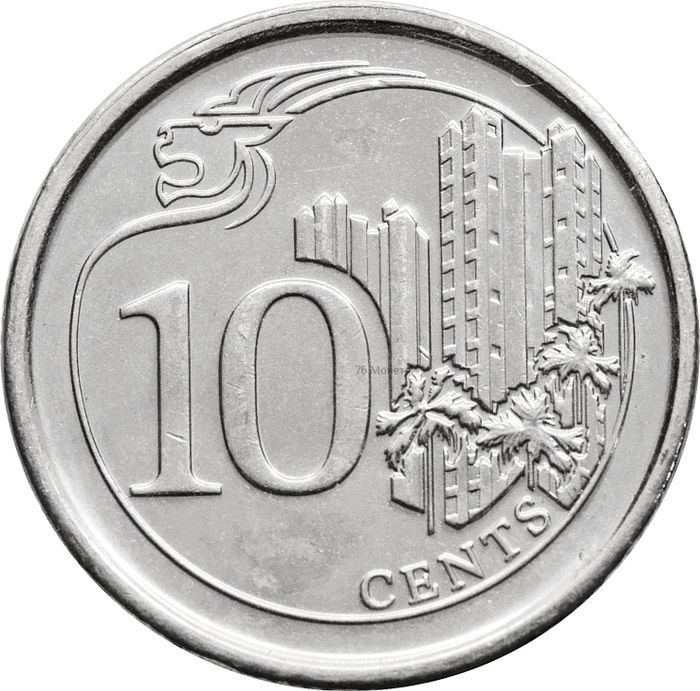 10 центов 2013-2018 Сингапур