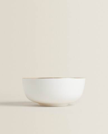 ZARA HOME ПИАЛА ИЗ КОСТЯНОГО ФАРФОРА С ОБОДКОМ
