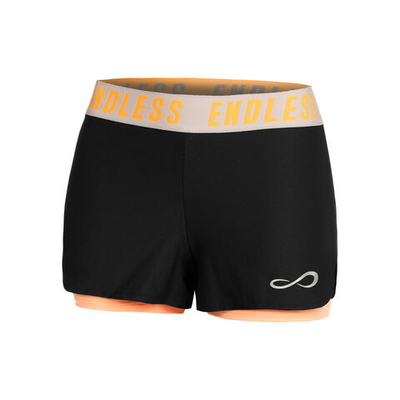 Женские теннисные шорты Endless Tech Iconic Shorts Women - Black, Apricot