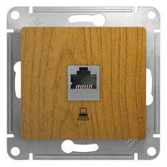 Розетка компьютерная RJ45 Cat 5e Systeme Electric Glossa Дуб GSL000581K