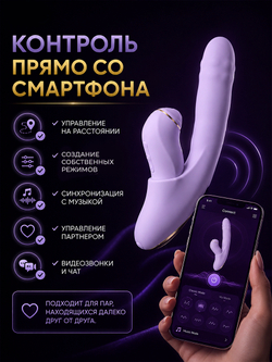 Интерактивный вибромассажёр 2в1 DuoGlow