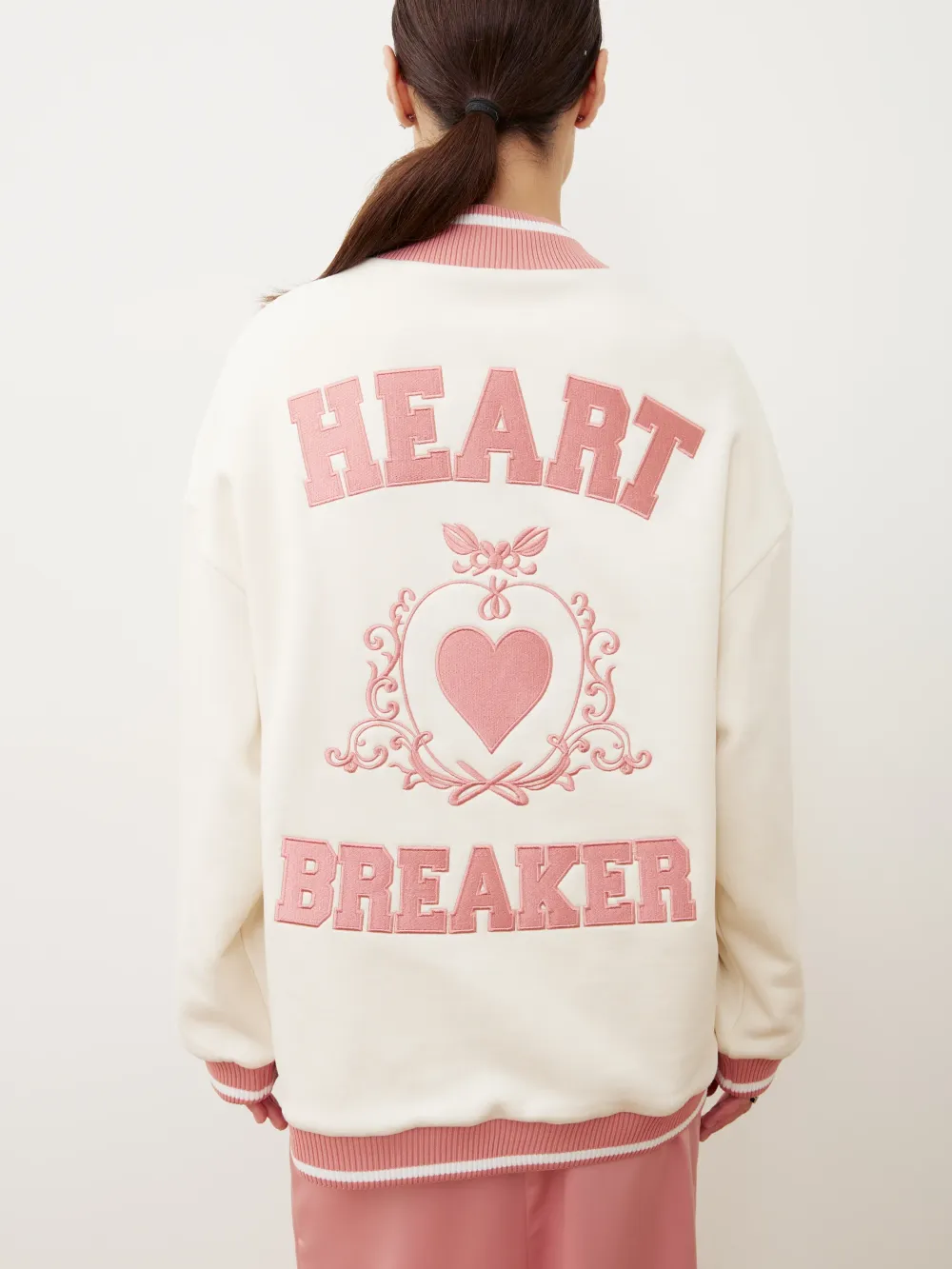 БОМБЕР «HEARTBREAKER» МОЛОЧНЫЙ