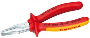 Плоскогубцы электроизолированные, 160 мм, KNIPEX 20 06 160 KN-2006160