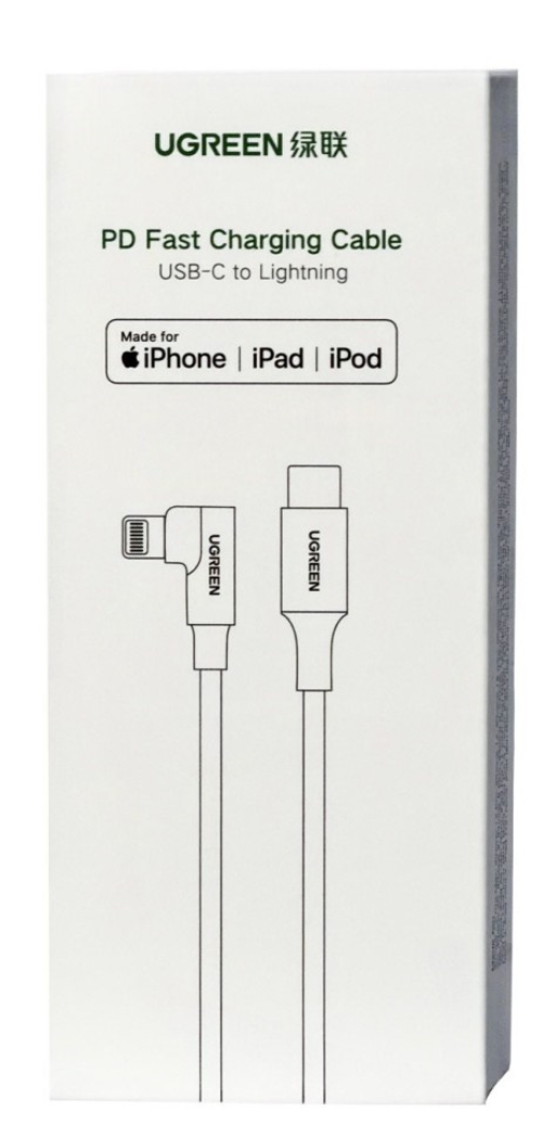 Usb Кабель-зарядка Type-C на Lightning Ugreen US305 3A 1.5м черный