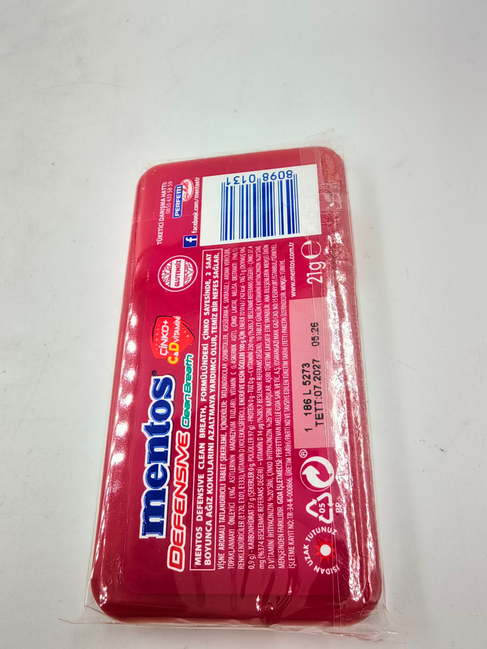 MENTOS набор освежающих пастилок CleanBreath с цинком, без сахара, (4 шт. по 21 г), Турция