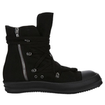 Rick Owens DRKSHDW MEGALACE High top Canvas Shoes 3.5cm Women"s Black