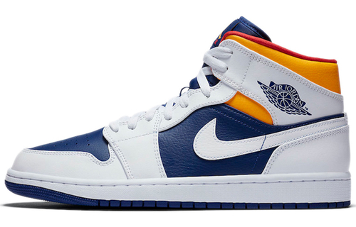 Air Jordan 1 Mid 'White Deep Royal Blue'