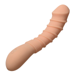 Телесный вибромассажер Appetency Wild Ribbed Vibe - 21,5 см. (Цвет: телесный)