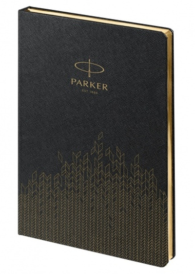 Ежедневник, недатированный, черный c нанесением Logo Parker