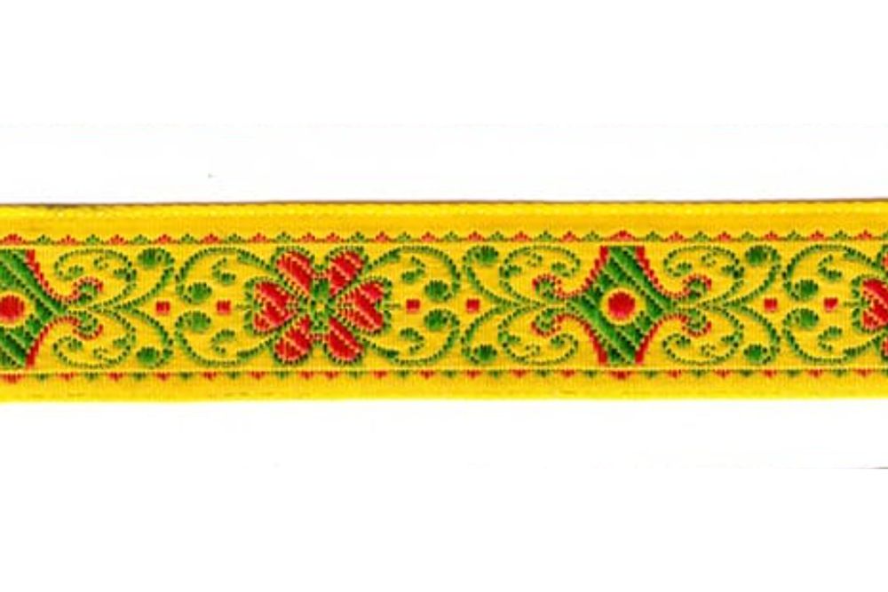 Тесьма жаккард, с1852, рис.8998, ш. 2,2 см