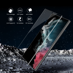 Защитное стекло с закругленными краями от Nillkin для Samsung Galaxy S23 Ultra, серия 3D CP+MAX Anti-Explosion Glass Screen Protector