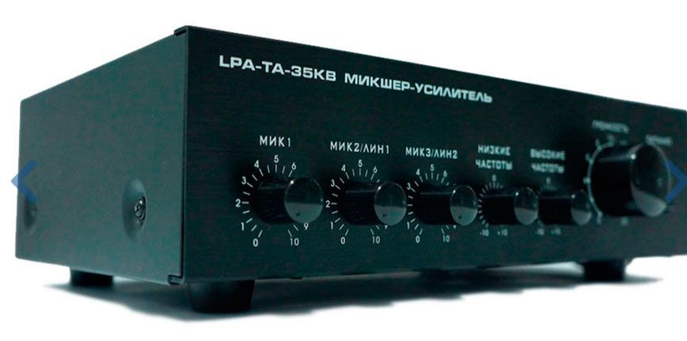 LPA-TA-35KB Микшер-усилитель трансляционный, настольный, 35 Вт, черный