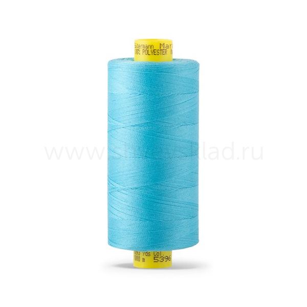 Нитка Gutermann Mara 120 (1000 метров), 1 кат., универсальная | 5396 неоновый голубой