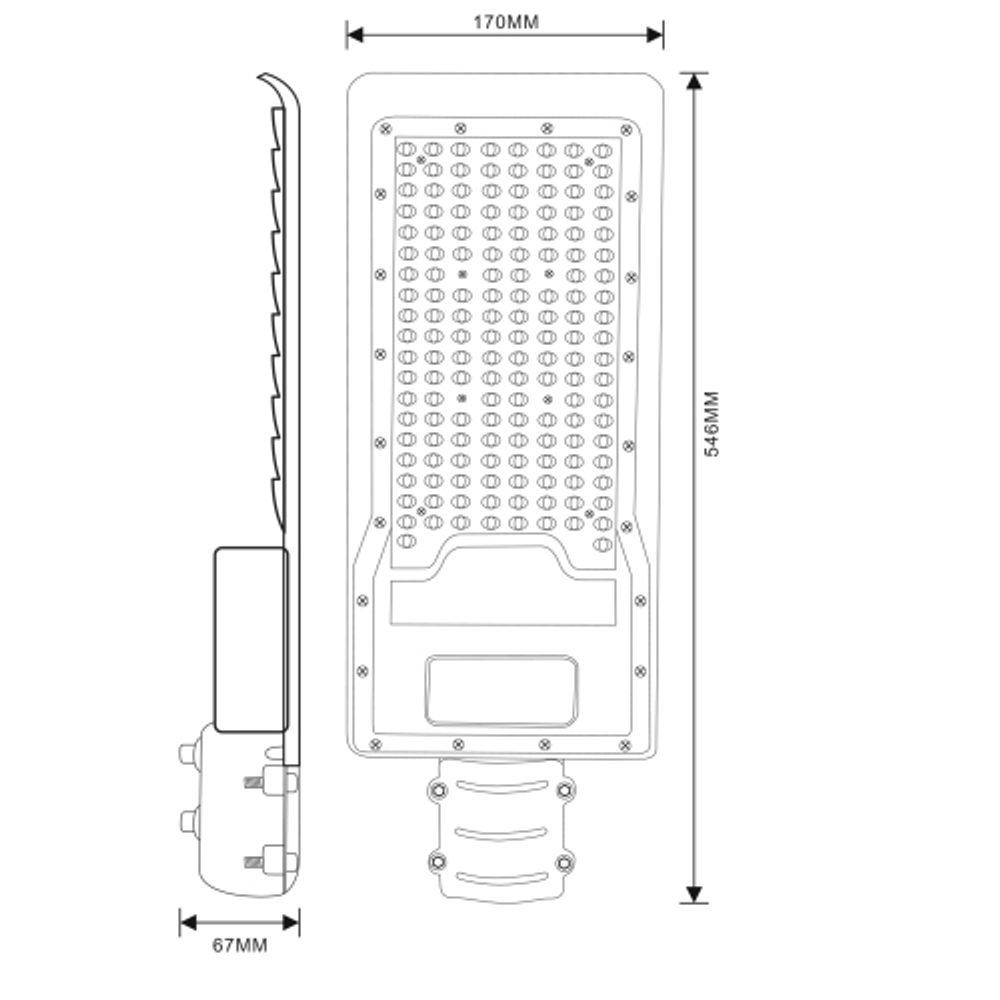 Светильник уличный светодиодный ЭРА SPP-502-0-50K-150 150Вт 5000К IP65 КСС Ш консольный | Уличные консольные светильники