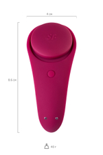 Бесшумный вибромассажер в трусики Satisfyer Sexy Secret 10 режимов красный